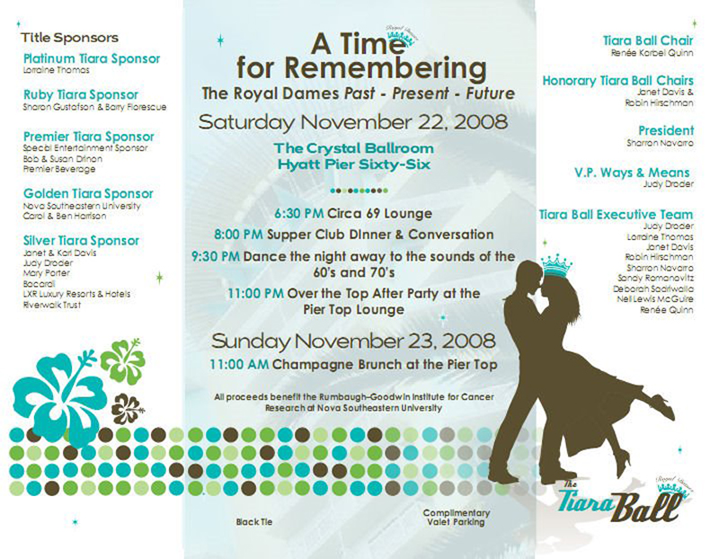 A Time for Remembering Tiara Ball Invite - inside