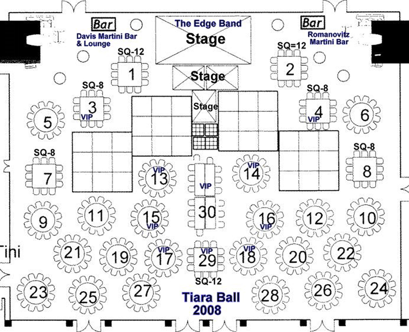 Tiara Supper Club floor Plan