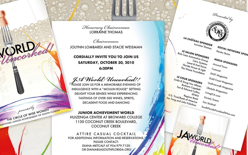 JAWorld Uncorked Invite Collage
